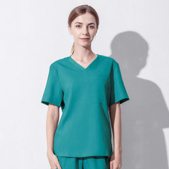 High-end hand washing clothes, female dentist's overalls, elastic brush hand clothes, short-sleeved pet beauty hospital surgery suit