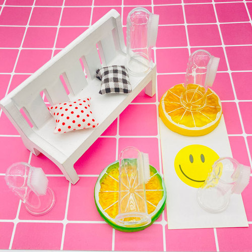 Baby finger sleeve silicone toothbrush, baby toothbrush, infant thumb sleeve, tongue cleaning brush, pet toothbrush artifact