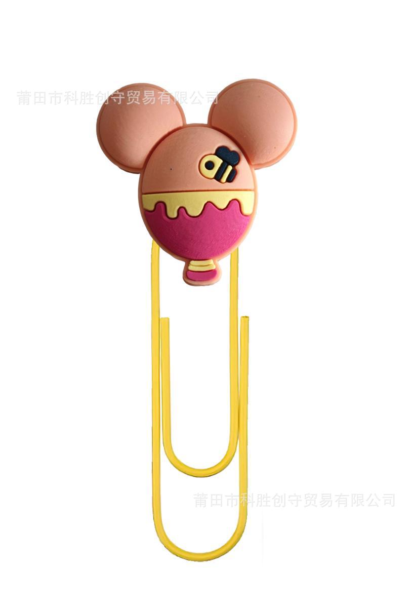 Mickey cabeza de la Oficina papelería clip de papel transfronterizo de dibujos animados nuevo PVC marcador