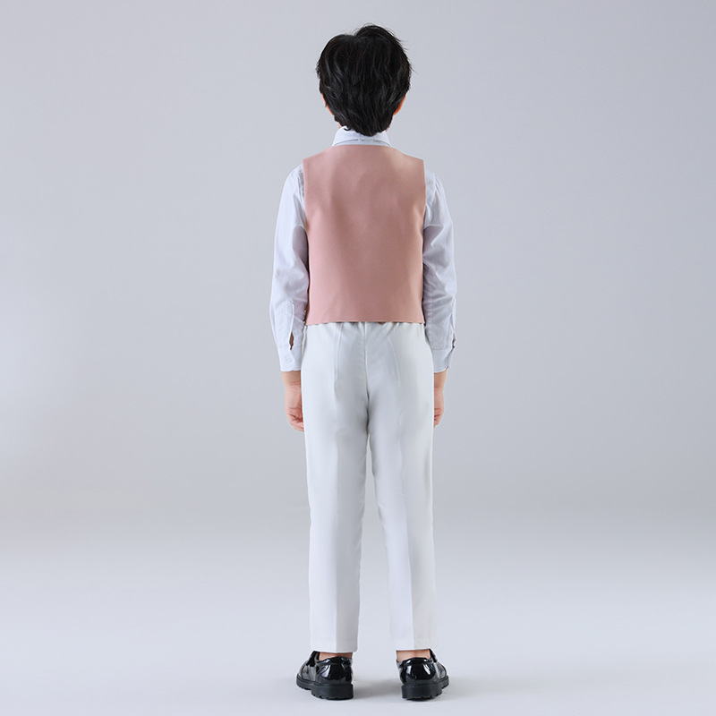 Trajes infantiles chaleco set otoño nuevo estilo británico chico anfitrión de aniversario piano show set