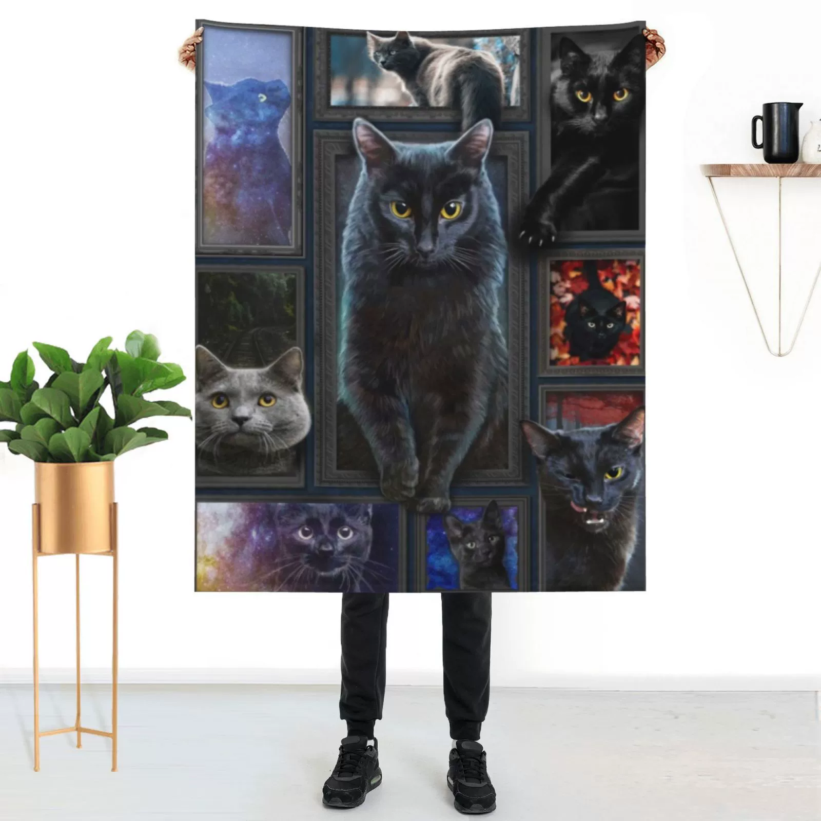 Amazon горячие продажи кошка домашнее животное фланелевое одеяло кондиционер одеяло подарок для пожилых Двусторонняя фланель