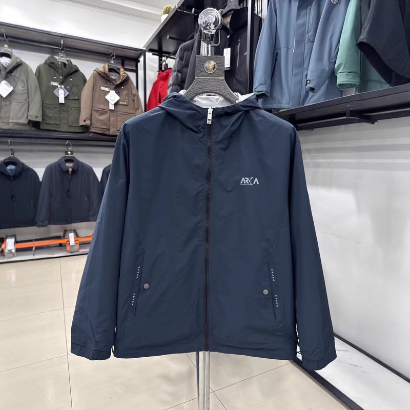 [H Home] Reversible! Hooded Jacket Spring and Autumn New Style Withdrawn Label Fashion Youth Windproof Jacket 1Y333