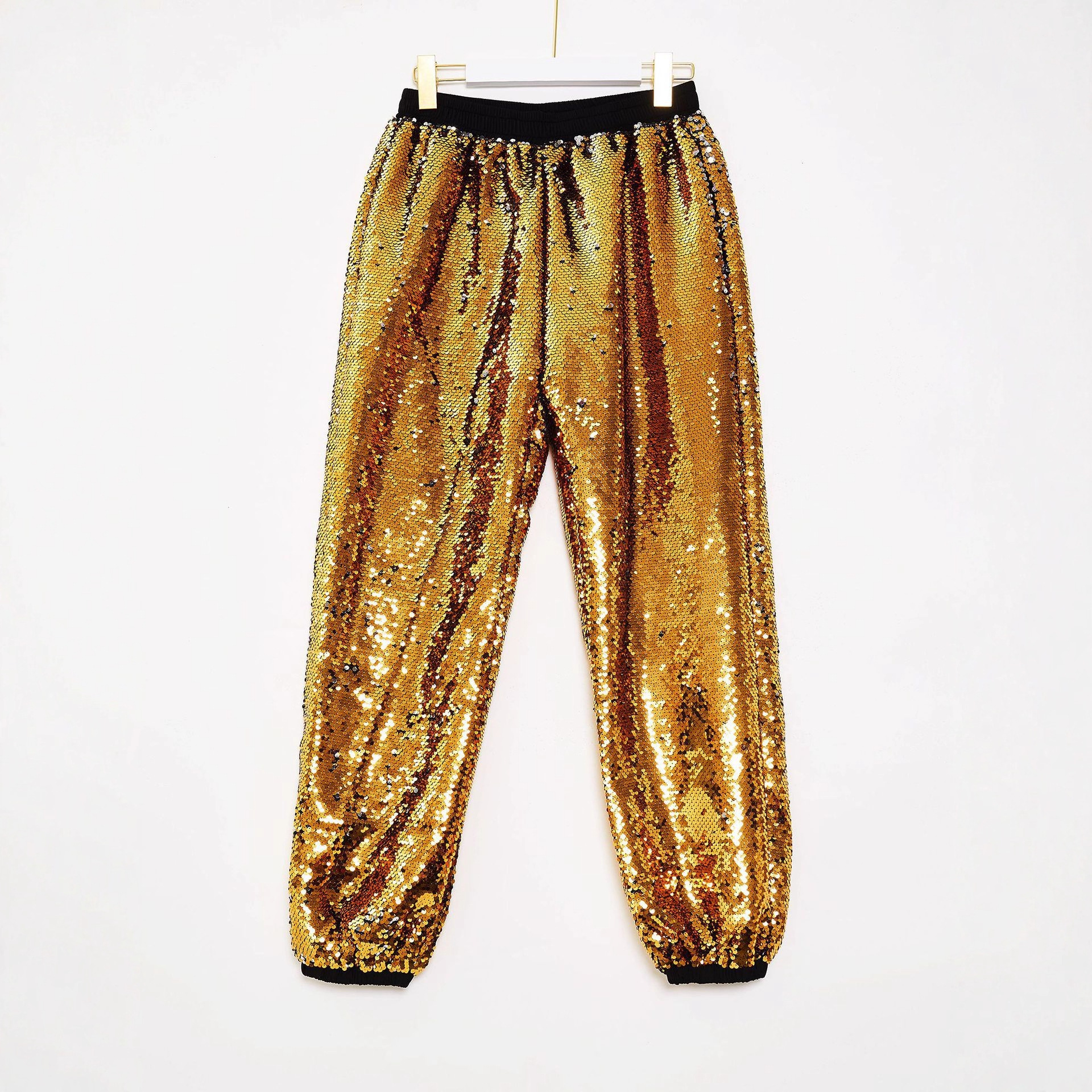 Cross-Border European and American Foreign Trade Reversible Jogger Pants Men's Performance Concert Party Wear Amazon Embroidered Casual Pants