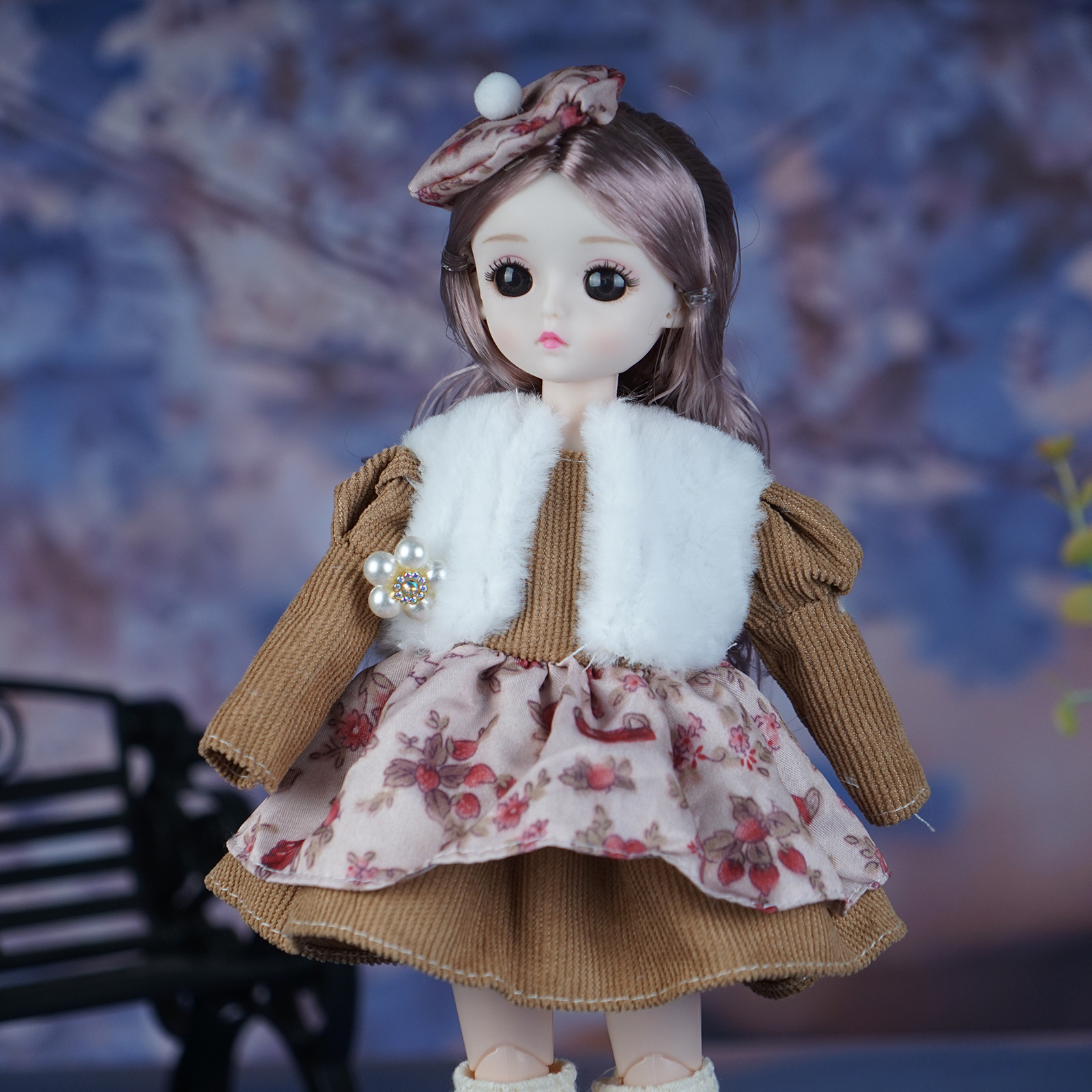 New winter dress-up music doll cute princess children Girl birthday toy fashion doll model doll