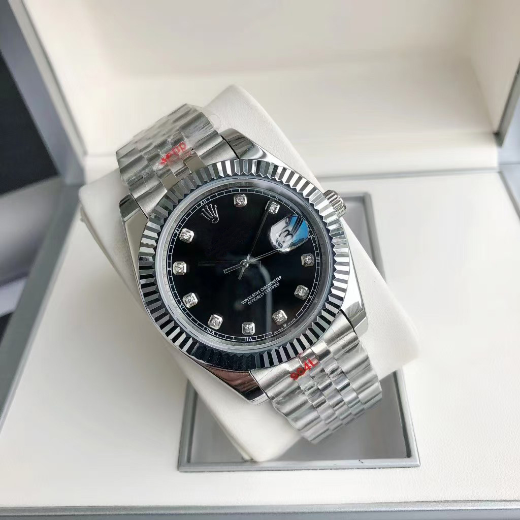 New Laojia Diary Imitation Mechanical Fully Automatic Running Second Movement Solid Steel Belt Men's Waterproof Luminous Watch