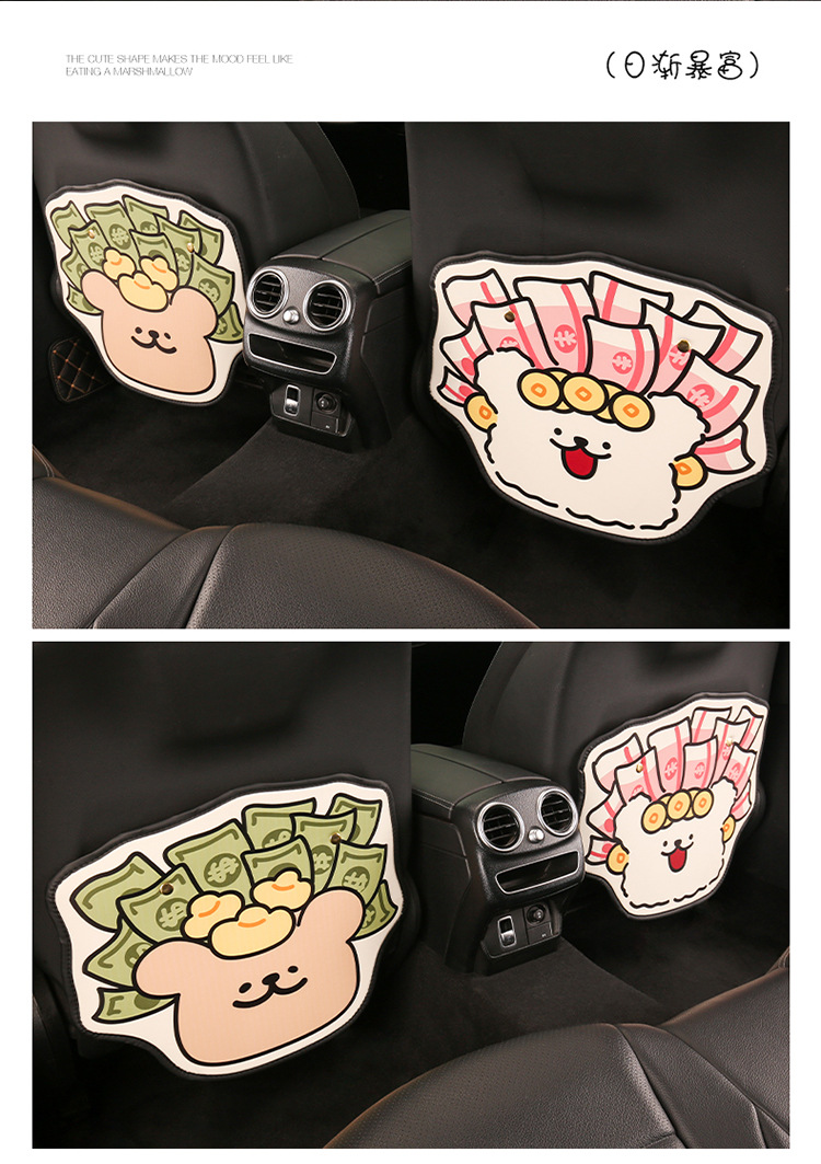 Cartoon Anti-Kick Pad for Car Seats, Anti-Dirt Pad, Anti-Kick Pad for Back Seat