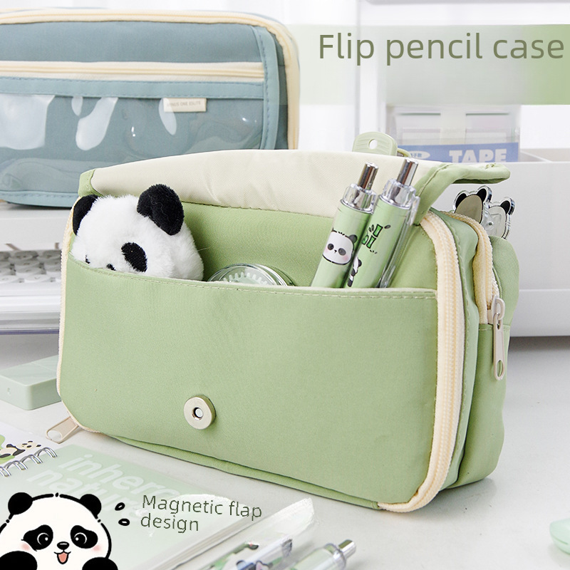 2024 Pen Bag with High-End Aesthetic Simple Pencil Case for Elementary School Girls