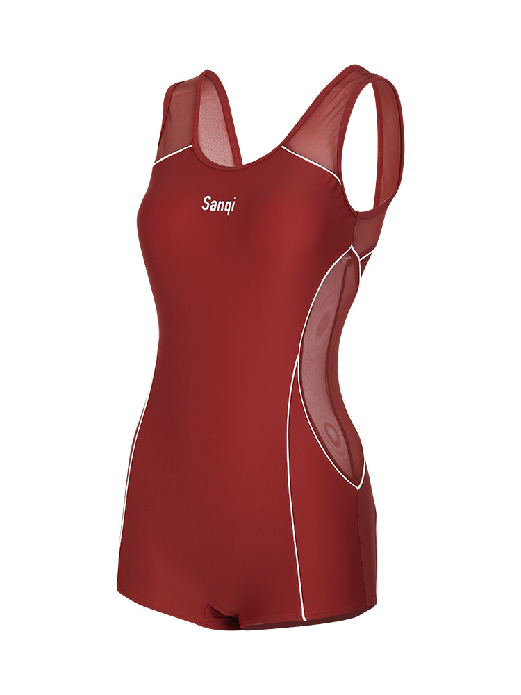 2024 nuevo trajes de baño de velocidad para mujeres conservadores de ángulo plano cubrir el vientre delgado trajes de baño deportivos de spa sexy