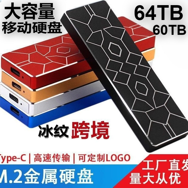 25 New Cross-Border Ice-Pattern Ssd Mobile Hard Drives 60Tb 8Tb 4Tb Large-Capacity Solid-State Drives with Ultra-High Quality