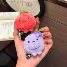 角落生物发卡水果圆子手玉粉圆蓝圆黄圆玩偶送好朋友礼物公仔