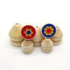 Spinning top from natural wood for gym, wooden toy, wholesale