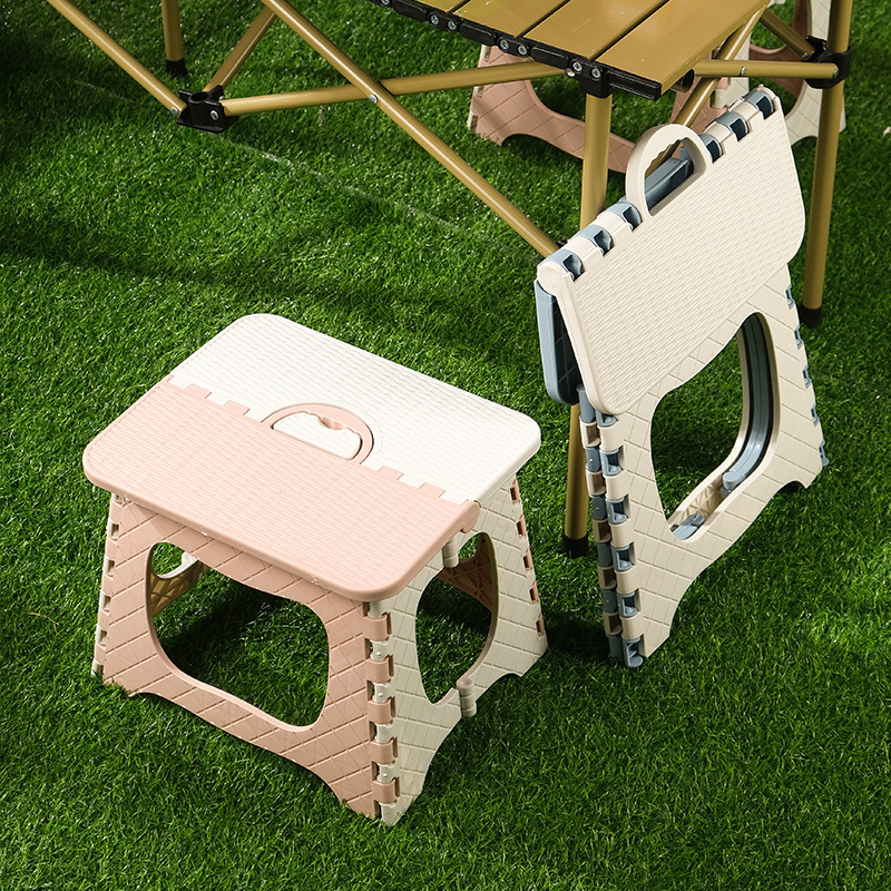 厚みのあるプラスチック製の屋外折りたたみスツール、ポータブル家庭用小さなベンチ、マザキャンプスツール、子供用屋外小さなスツール|undefined