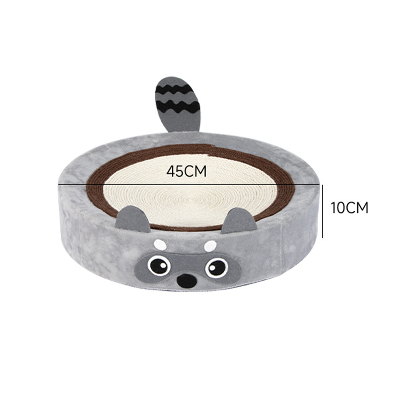 Tablero de agarre de gato redondo grande, garra de afilado de sisal, sin caspa, nido de garra de gato, nido de gato resistente al desgaste y resistente a la captura