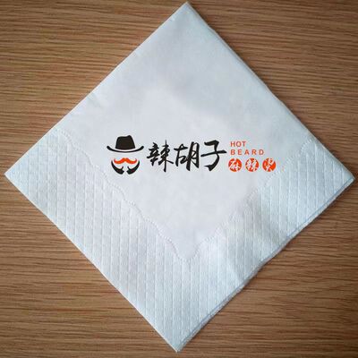 喜波230双层餐巾方巾纸广告纸巾可印LOGO餐巾纸原生木浆整箱