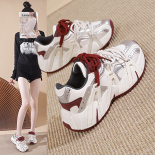 Early Autum Thick-Soled Dad Sports Shoes Ins Trbottomy Women's 2025 Spring and Autum New Popular Casual Shoes Hxx-Hx901