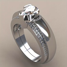 P 47204 European American diamond engagement ring set ŷ����