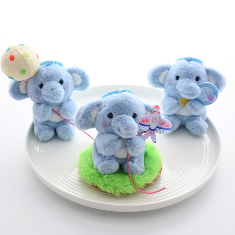 [新しいスタイルのかわいい] お出かけ象ぬいぐるみキーホルダー人形人形スクールバッグペンダント人形小さな装飾品|undefined