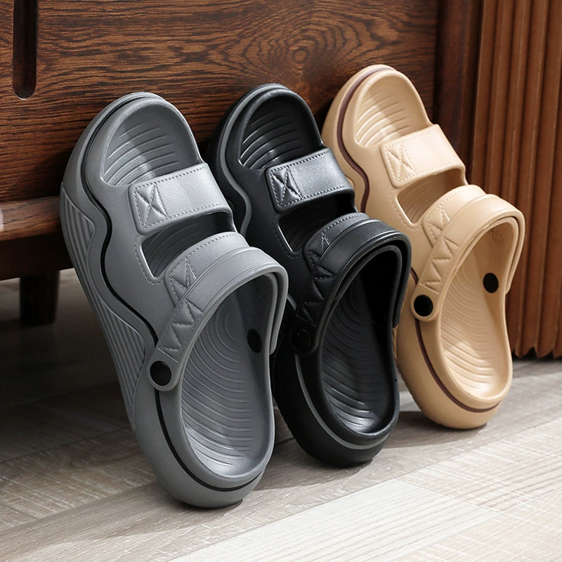 Сандалии для мужчин летний отдых на открытом воздухе Носить пляжные тапочки легкие и толстые воздухопроницаемые противоскользящие тапочки для вождения