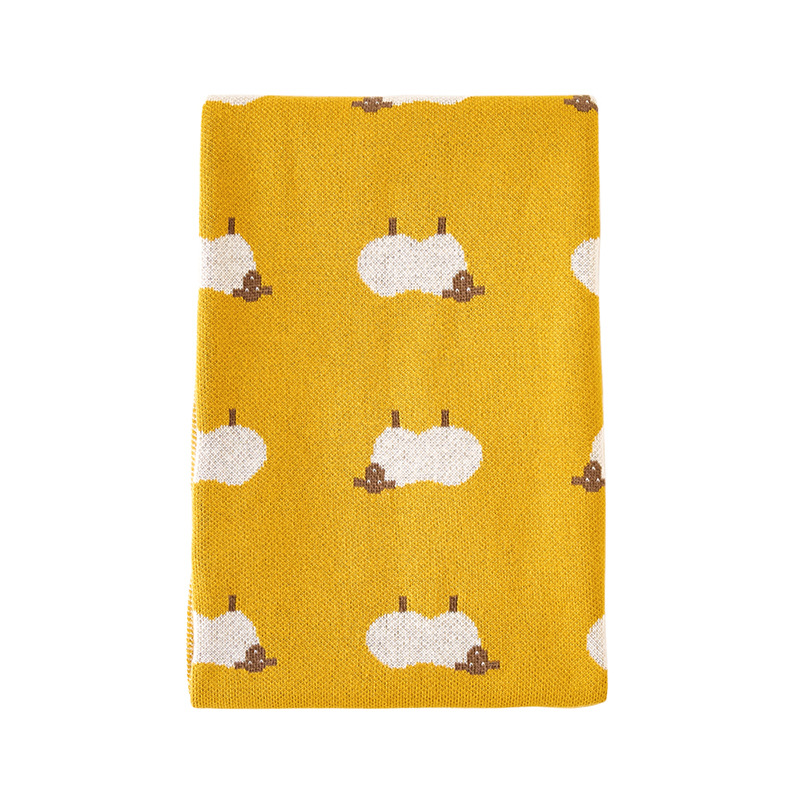 Manta de bebé sofá manta de aire acondicionado manta de punto jacquard de algodón para niños manta de bebé manta de siesta de jardín de infantes