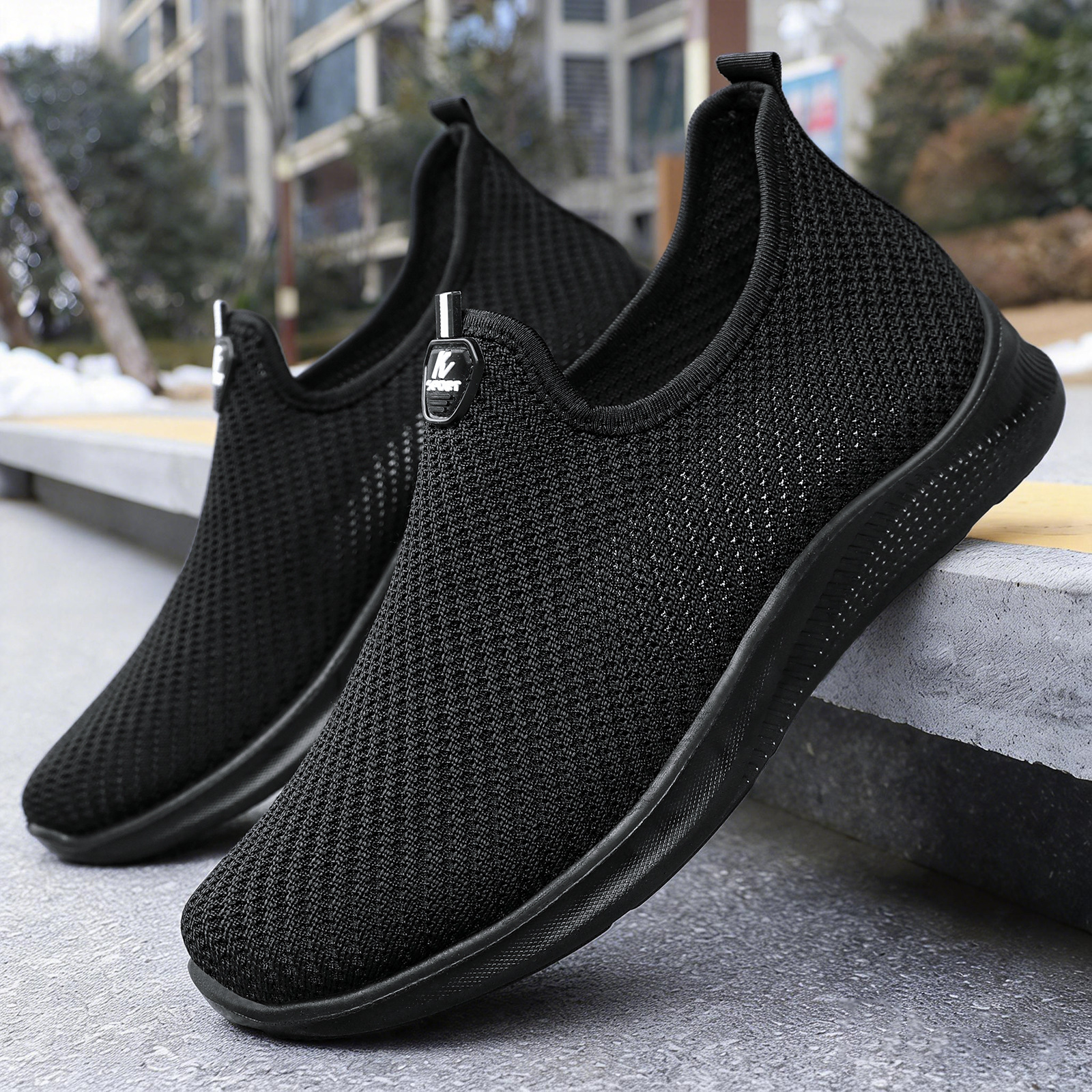 Zapatos de hombre transfronterizos ligeros con suela suave, zapatos de verano transpirables no olor, zapatos casuales, zapatos perezosos, zapatos de patas, zapatos de malla