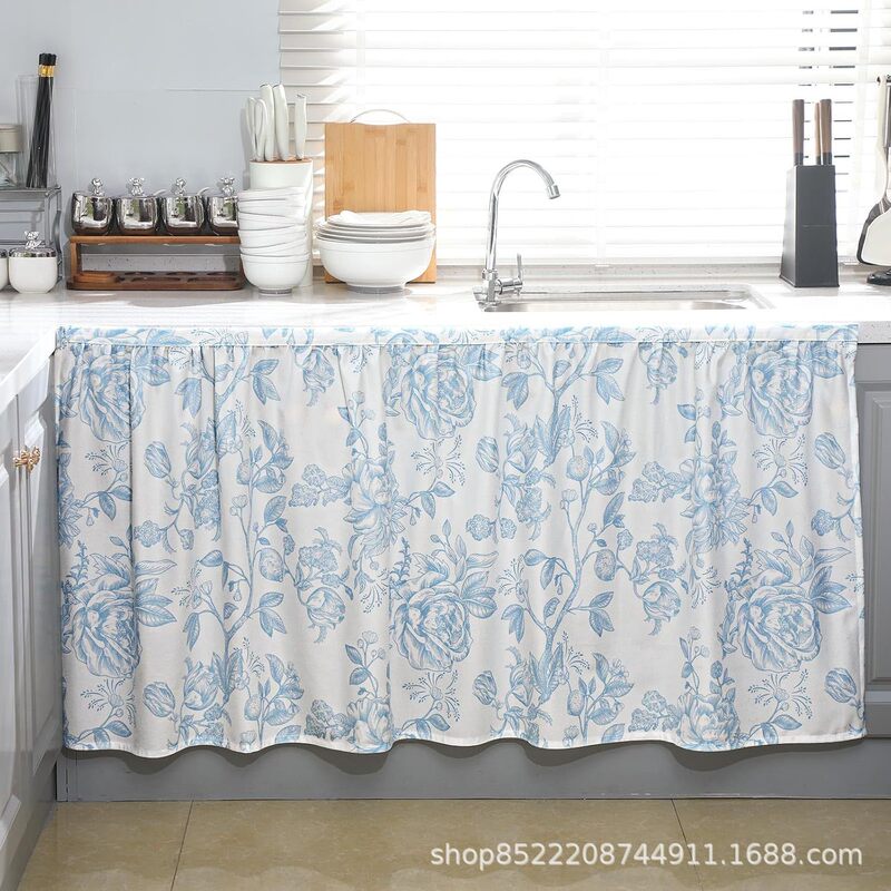 Cabinet Curtains Sink Skirt Laundry Room Curtains Closet Shelf Curtains Cafe Curtains Shoe Cabinet Curtains