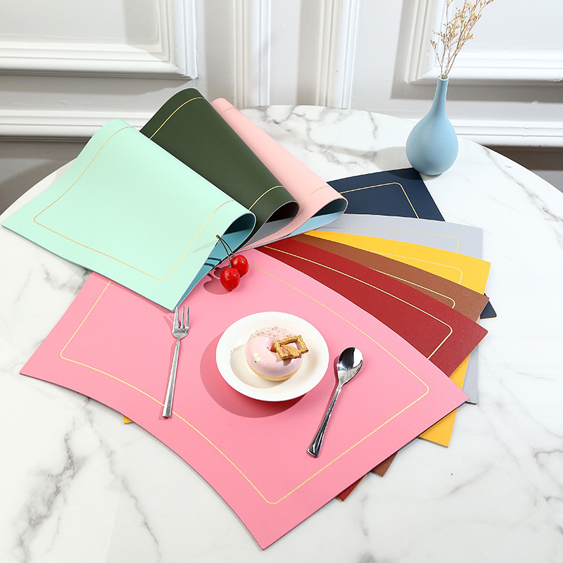 Multi -color optional fan -shaped PU leather dining cushion table…
