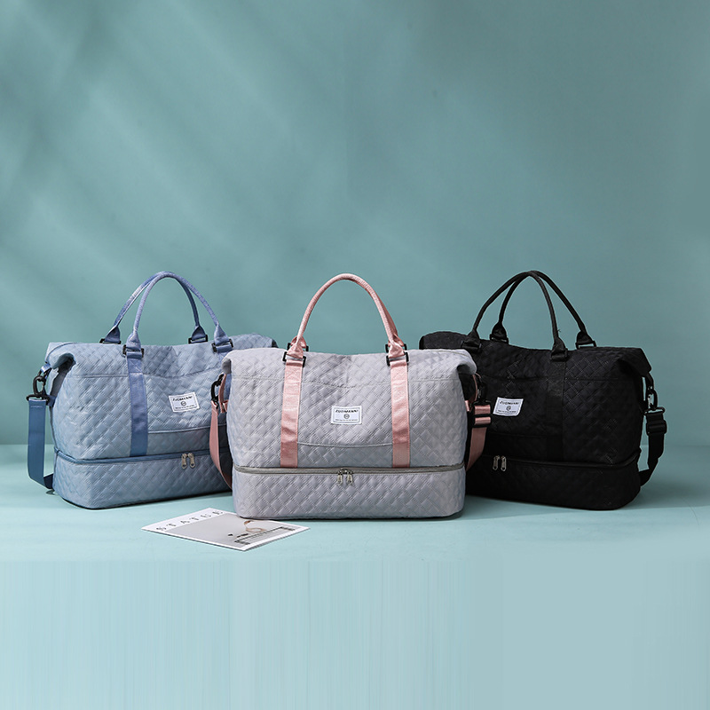 Bolsa de viaje plegable de rango corto, bolsa de natación de separación seca y húmeda, bolsa de ejercicio expandible, bolsa de viaje de negocios de gran capacidad