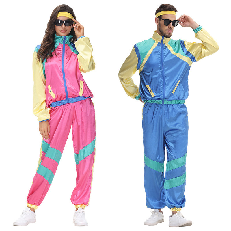 Halloween 70S European and American Retro Hip-Hop Rock Music Couple Costumes Stage Performance Costumes Sports Games Halloween 70S European and American Retro Hip-Hop Rock Music Couple Costumes Stage Performance Costumes Sports Games