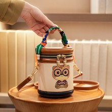 北包包源头工厂2025新街头潮流圆筒包女式手机包通勤单肩斜挎包包