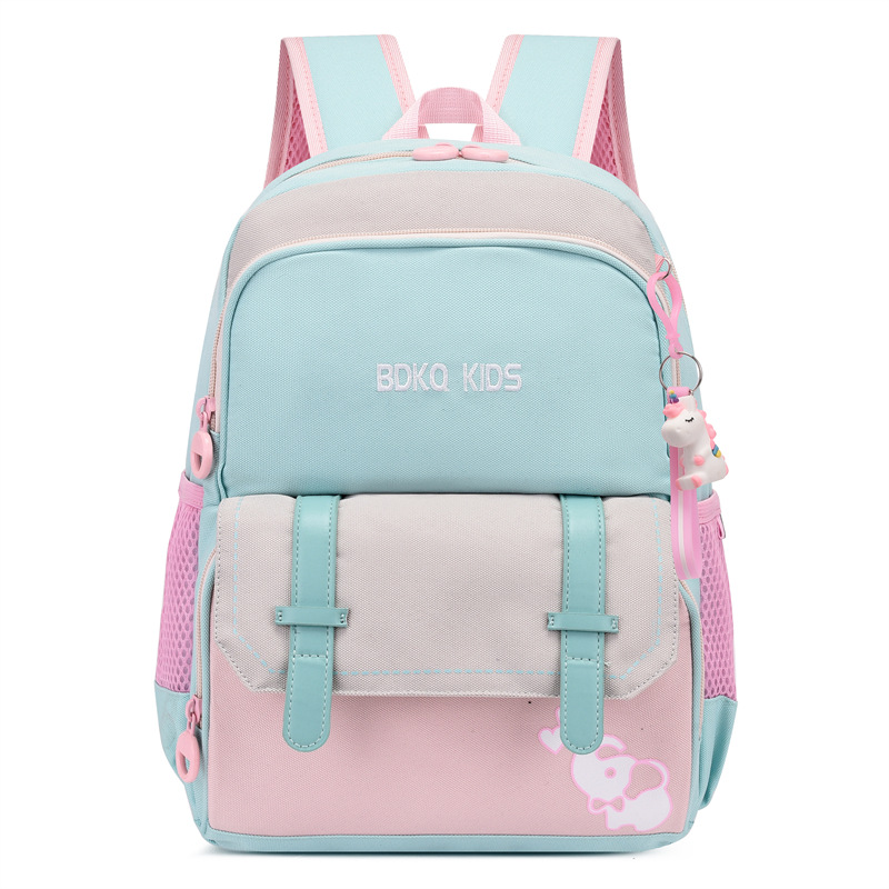 Mochila de gran capacidad para estudiantes de primaria mochila reductora de carga para niños y niñas de grado 1 y grado 2 mochila de comercio exterior jardín de infantes gran clase espalda