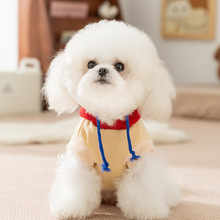 韩系宠物衣服秋冬季薄款卫衣连帽两脚卡通小型犬比熊泰迪狗狗衣服