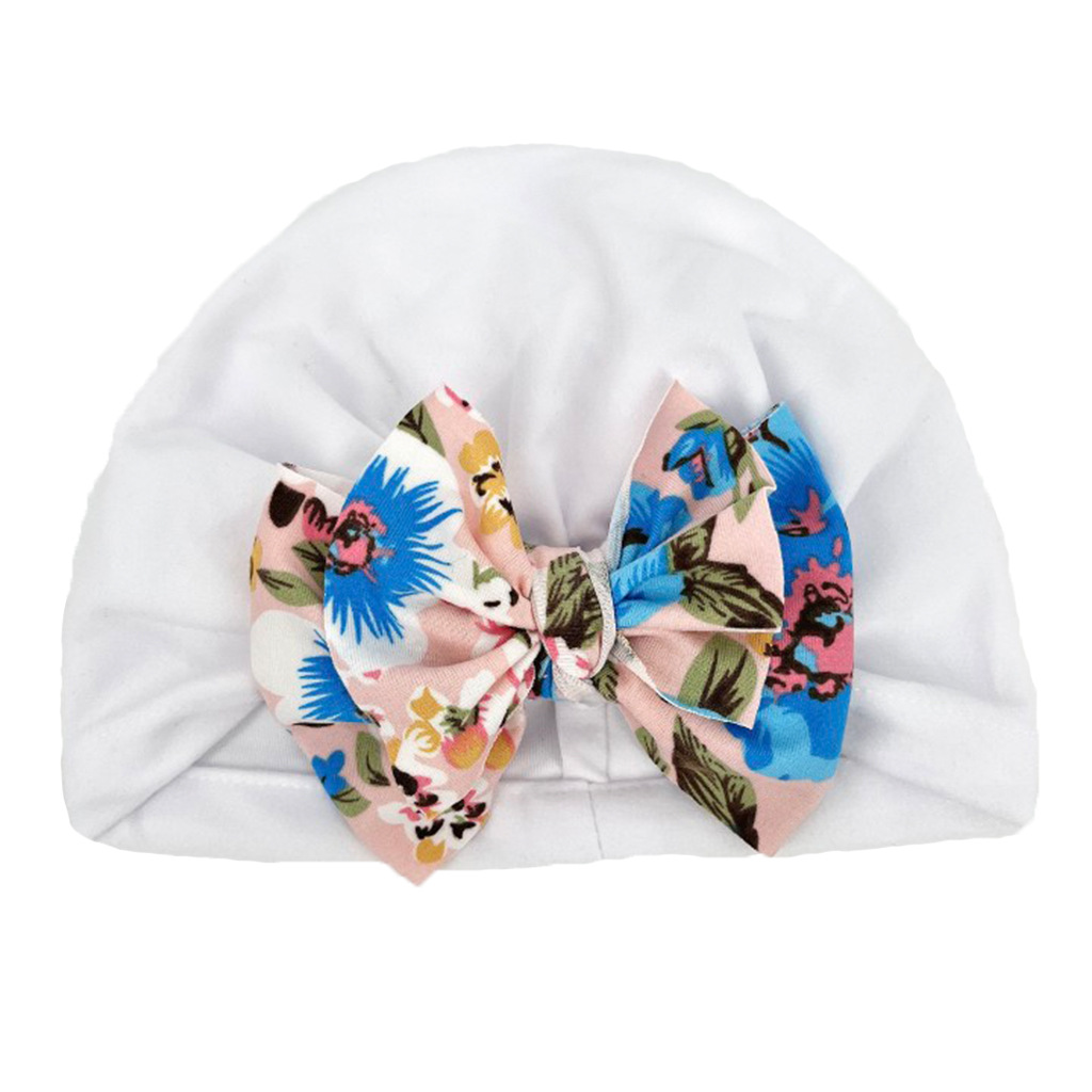 Girl's Fashion Ditsy Floral Bow Knot Baby Hat display picture 4