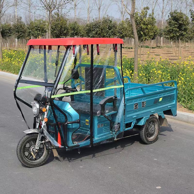 Electric Tricycle Canopy Rain Curtain Courier Thermal Curtain Thickened Rainproof Windproof Curtain Rain Curtain Windproof Cover