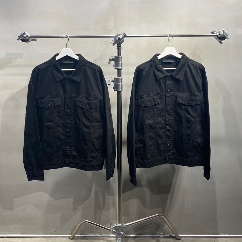 正しい版のEssentialsの第8四半期のFOG秋冬の高い街の水洗いのゆったりしているカップルのデニムのシャツのコートのファッションの札|undefined