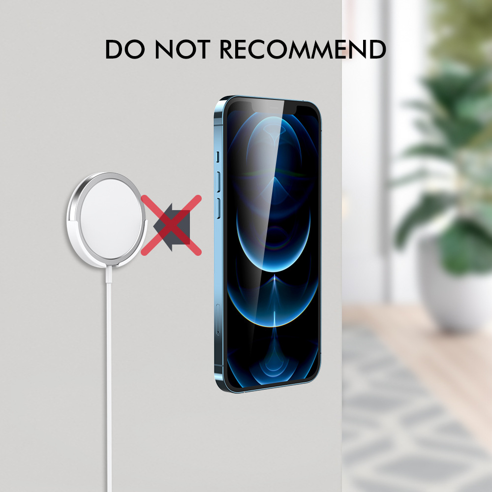 iPhone15-12 için uygun Apple cep telefonu MagSafe şarj cihazı kafası duvara asılı masaüstü yapışkanlı depolama braketi