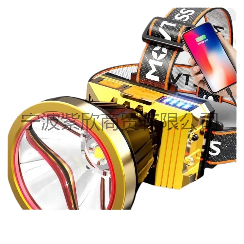 Venta al por mayor montado en la cabeza fuerte faro de luz recargable al aire libre hogar Super brillante linterna de largo alcance Faro de pesca larga resistencia