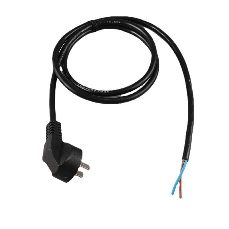 1.5米二芯弯头国标电源线2*0.75mm?国标插头中规弯头两扁插打印机