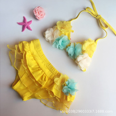 Children's Swimwear for Girls, Cute Flower Print Baby Swimwear for Toddlers, Princess Style One-Piece Swim suits for Kids, Wholesale