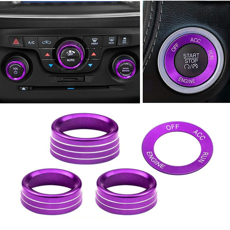 Подходит для 15-22 Dodge кондиционер, ручка аудио, декоративное кольцо зажигания, интерьерные модификации Dodge Challenger