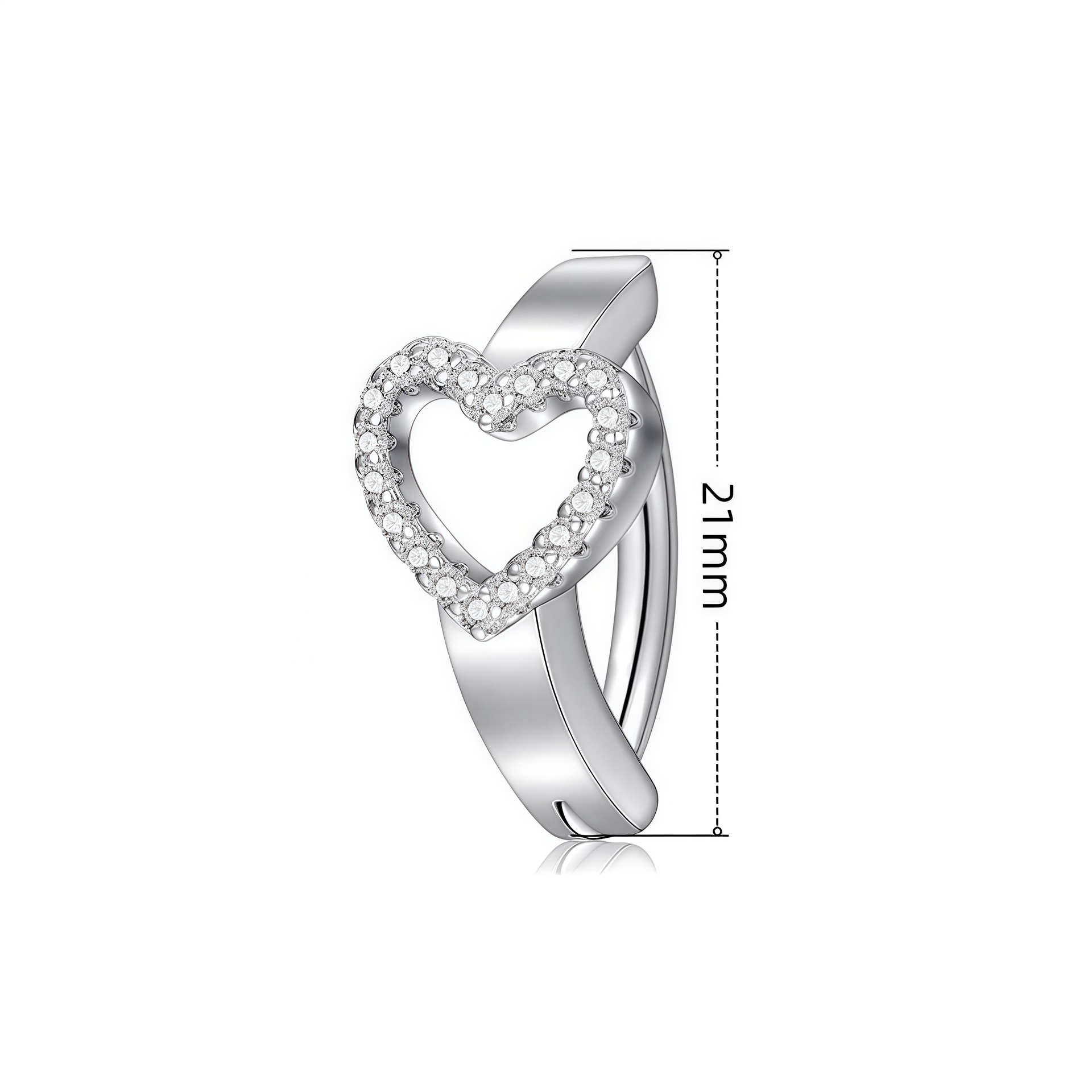 Heart Shaped Zircon Belly Button Ring Navel Piercing Jewellery_voghion.com