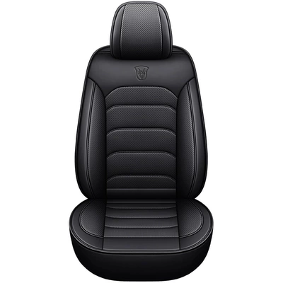 Universal seat cover: Car Seat Cushion, Nappa Leather - mysterious-black-one-front-row-single-seat-no-15-diamond-nappa-leather-model