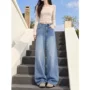 宽松美式秋季直筒牛仔裤