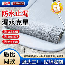 屋顶防水补漏材料房顶裂缝渗水涂料楼顶漏水防漏防水胶王堵漏速干