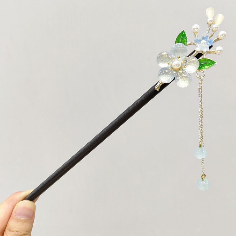 古风高级感黑色檀木发簪女流苏新中式簪子盘发神器发钗簪子苏州|undefined