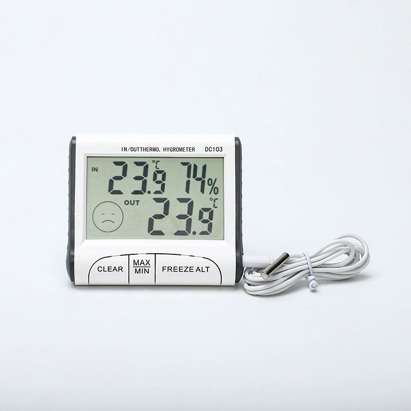 Многофункциональный наружный термометр ЖК-экран с мультяшным выражением задний магнит дизайн с иглой производителя оптом