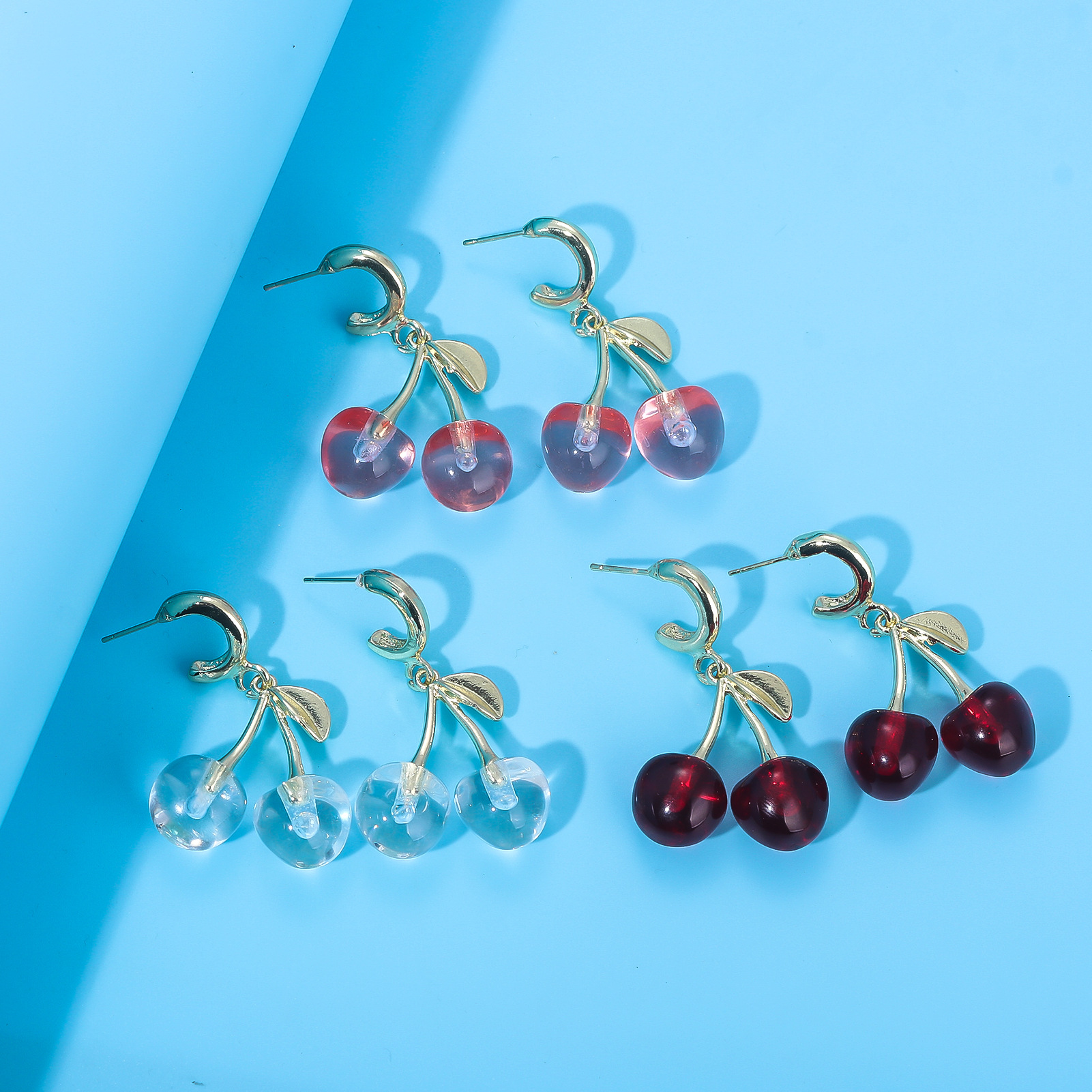 16g Weight Alloy Ear Needle Material Drop Earrings Classification 1 Pair Quantity Casual, Daily Occasion Zinc alloy Material Cherry Pattern Women's Gender Sweet Style 1 Pair Sweet Cherry Zinc Alloy Drop Earrings 29