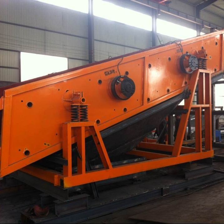 能耗低功率小的直线筛采用振动电机作激振器效率高适用于沙金矿