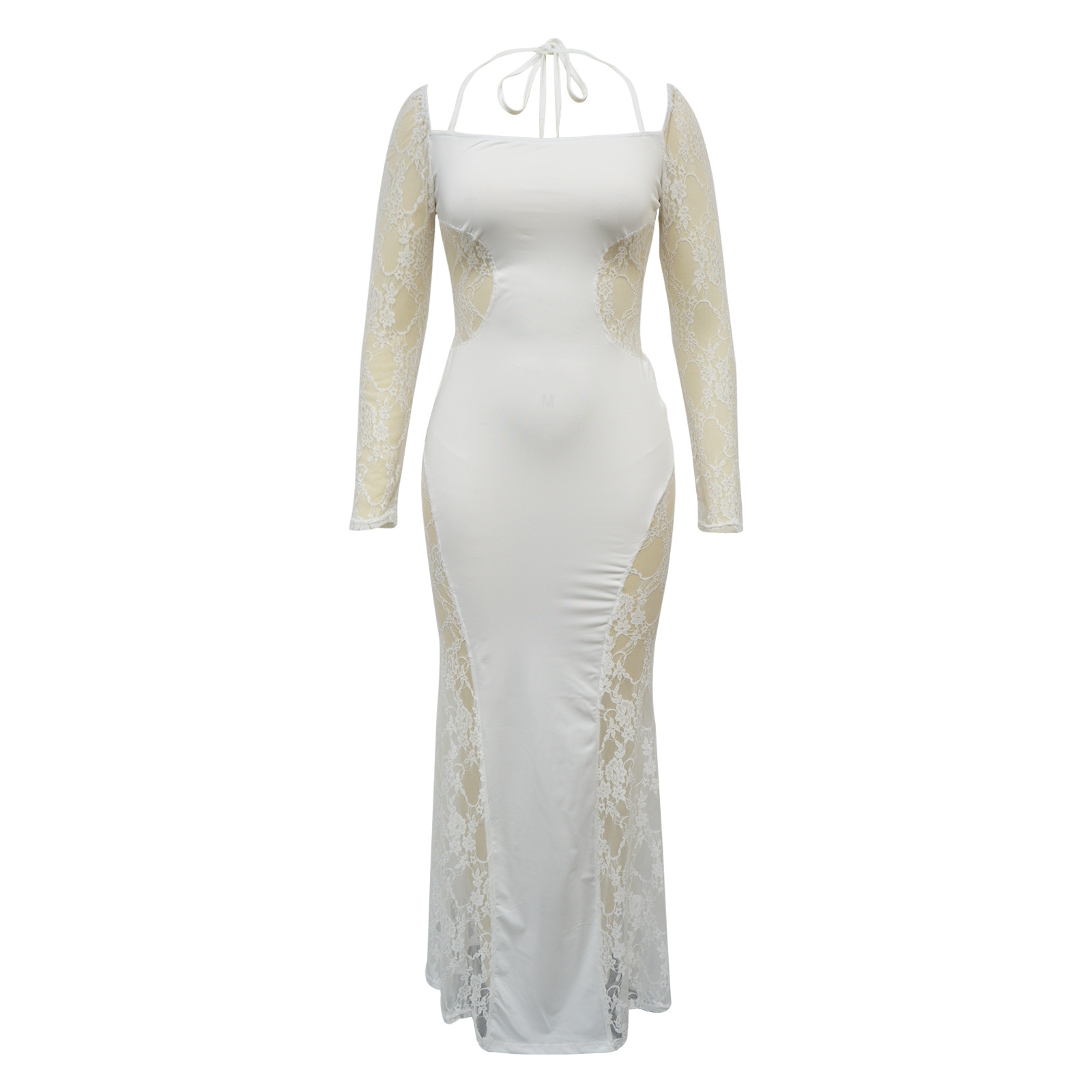 Elegant Women's Lace Splicing Evening Dress For Special Occasions_voghion.com