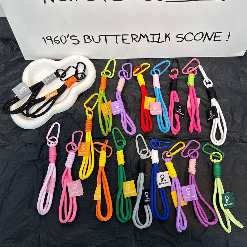 New Creative High-Appearance Colorful Lanyard Accessories Dopamine Keychain Decorative Lanyard Pendant Jewelry Bag Charm for Women