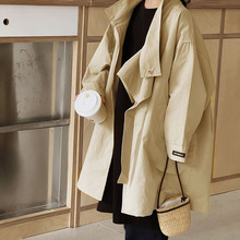 女童中长款风衣外套春秋款2025新款儿童装女大童洋气春装大衣